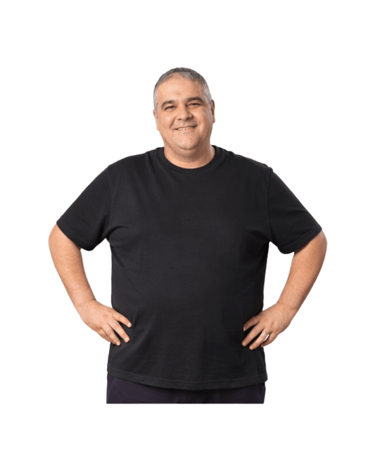 Polera Hombre 100% Algodón Negro - Sensez