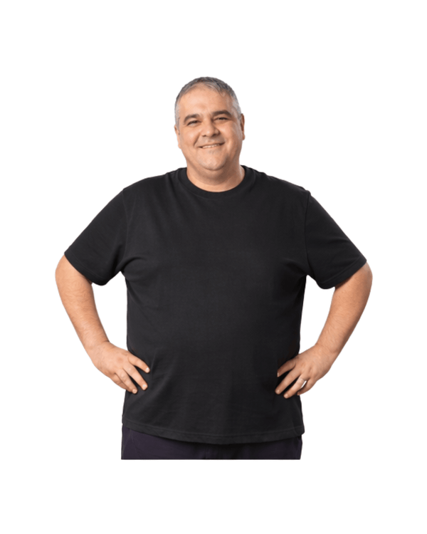 Polera Hombre 100% Algodón Negro - Sensez