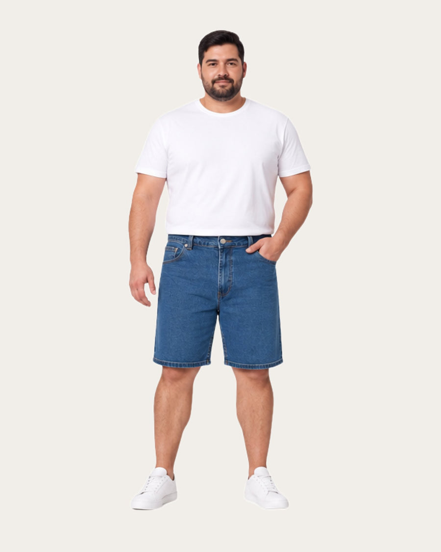 Bermuda Hombre Denim Azul Marino Regular Fit · foto 1