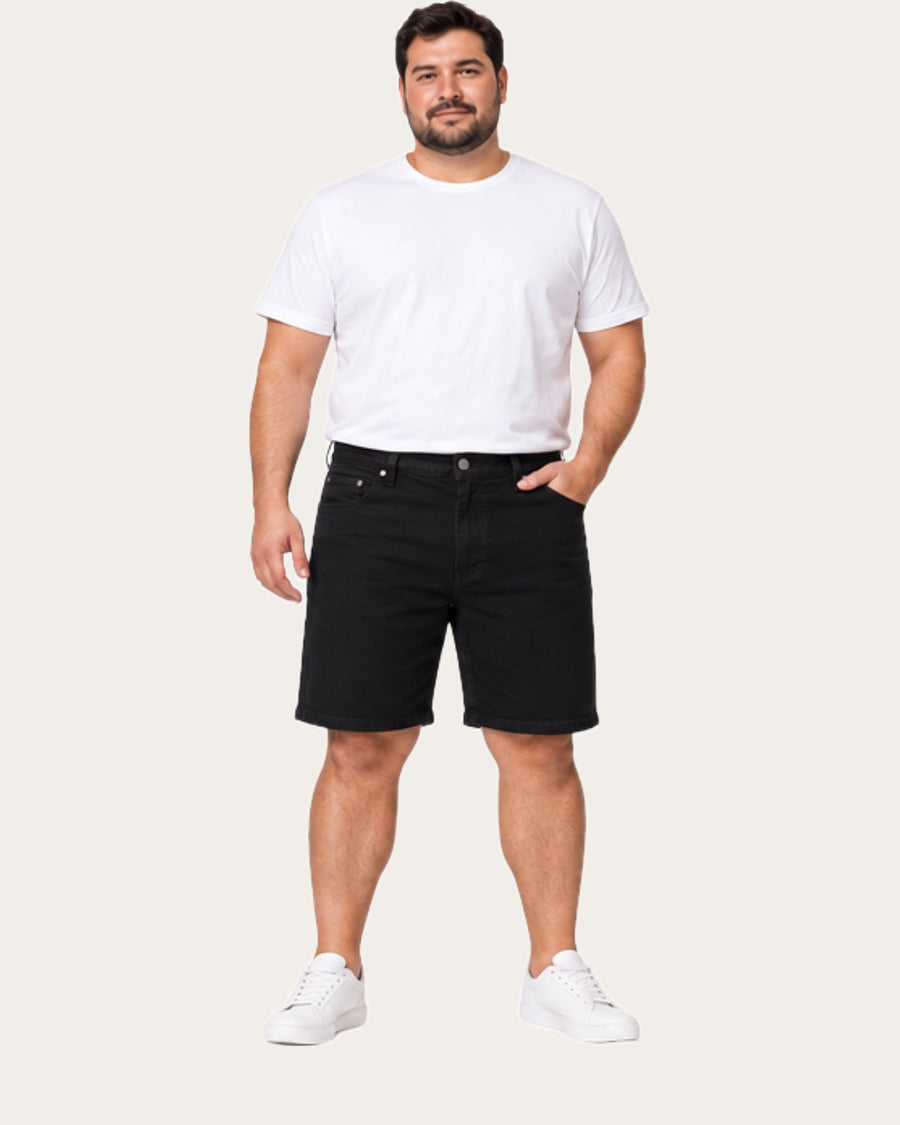 Bermuda Hombre Denim Negro Regular Fit · foto 1