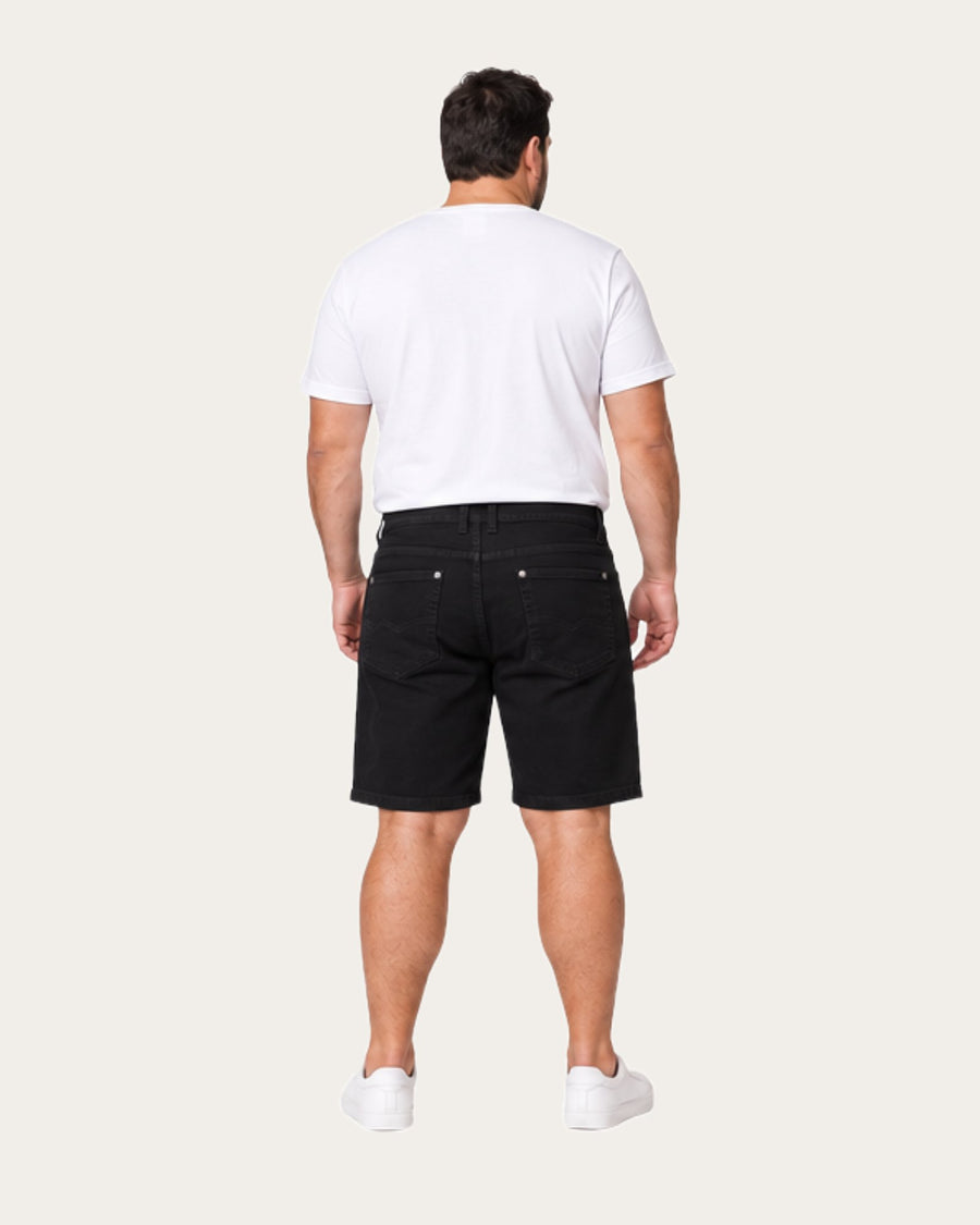 Bermuda Hombre Denim Negro Regular Fit · foto 2