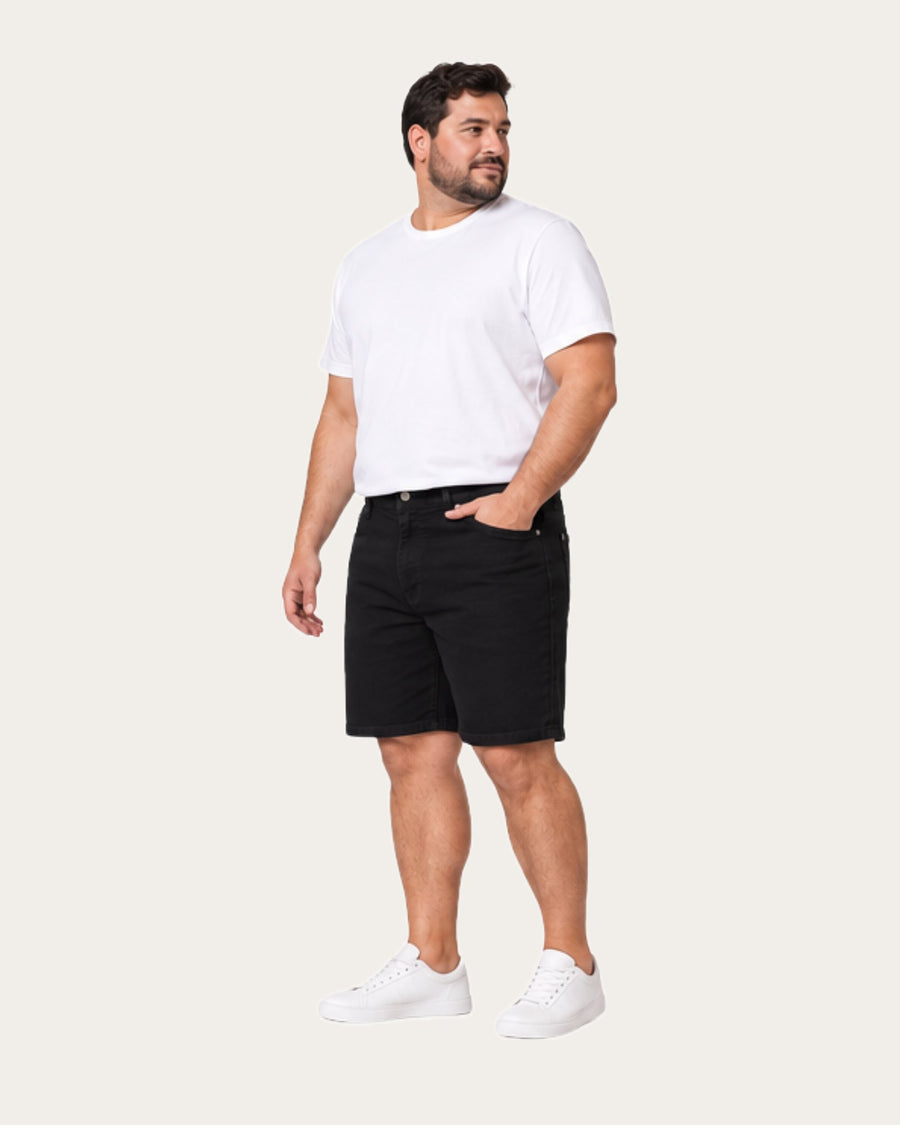 Bermuda Hombre Denim Negro Regular Fit · foto 3