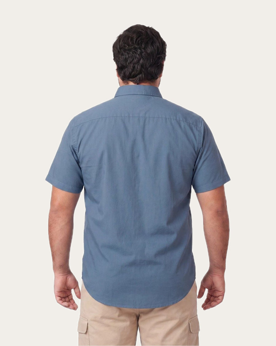 Camisa Hombre Guayabera Lisa Azul Marino · foto 2