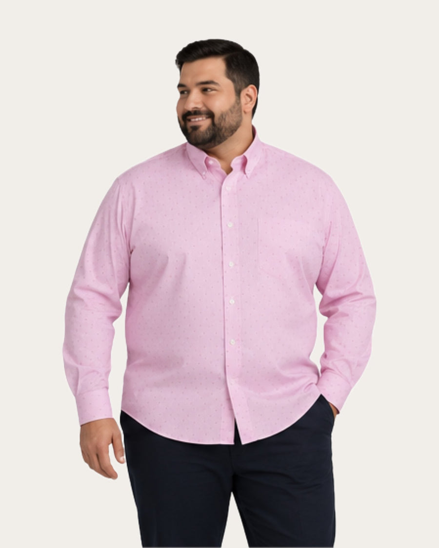 Camisa Hombre Alfaro Sport Rosado Con Bolsillo · foto 1