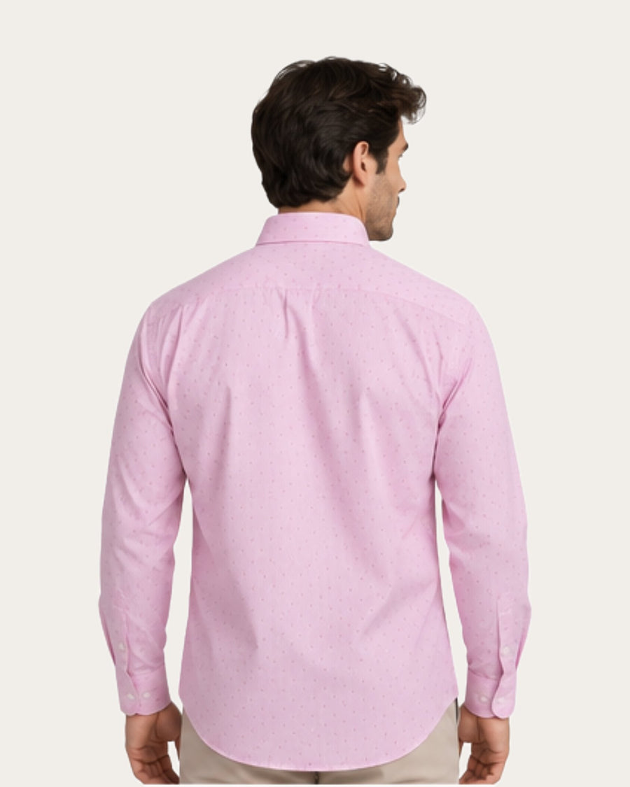 Camisa Hombre Alfaro Sport Rosado Sin Bolsillo · foto 4