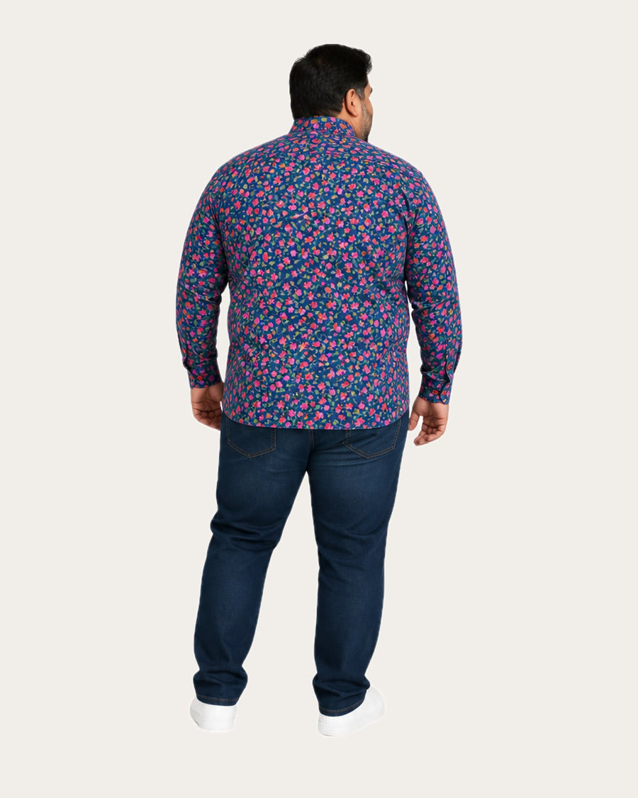 Camisa Hombre Diseño Flower Manga Larga Slim Fit · foto 3