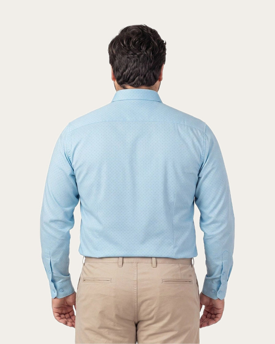 Camisa Hombre Fantasia Diseño Celeste Claro · foto 2