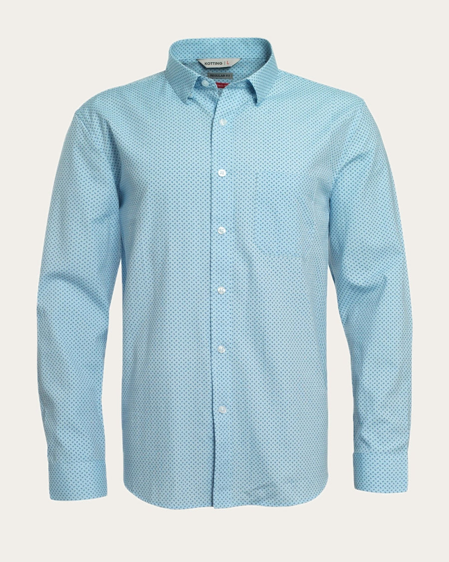 Camisa Hombre Fantasia Diseño Celeste Claro · foto 3