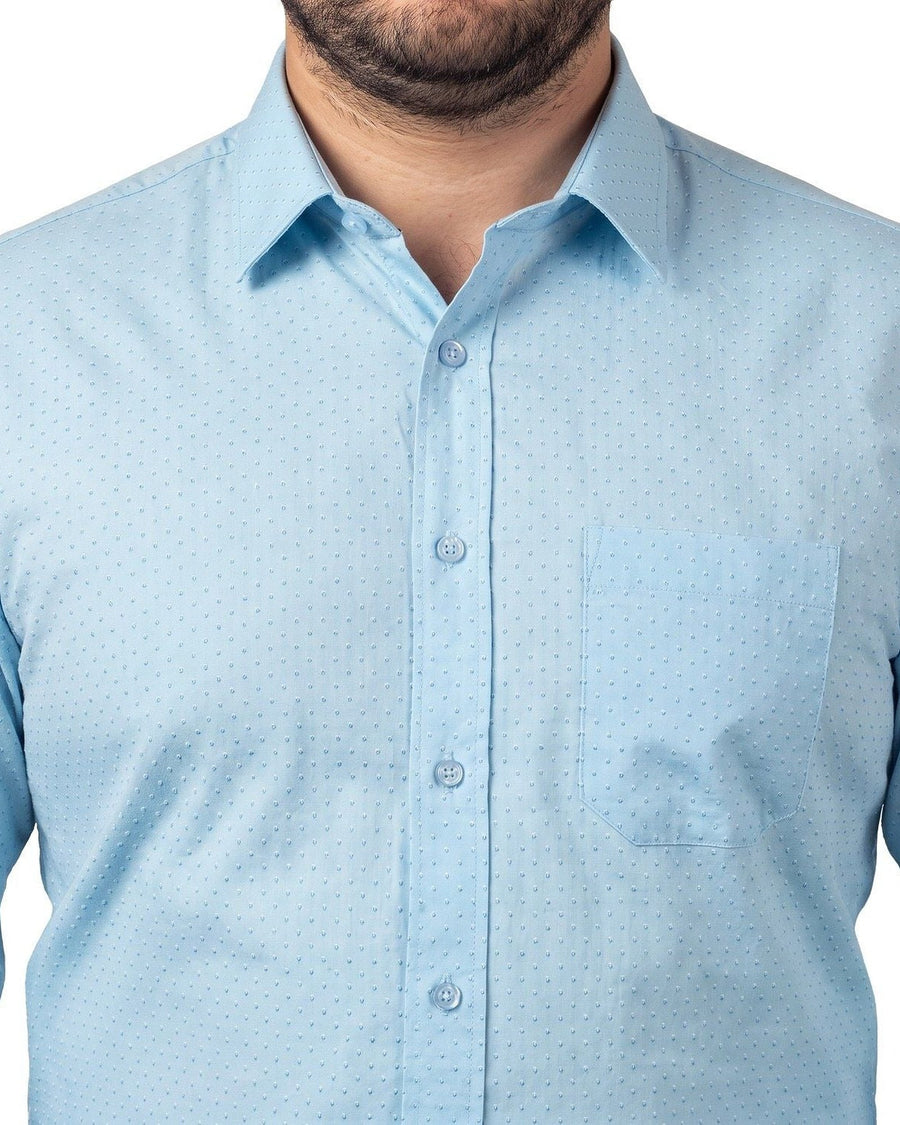 Camisa Hombre Fantasia Diseño Celeste Claro · foto 4