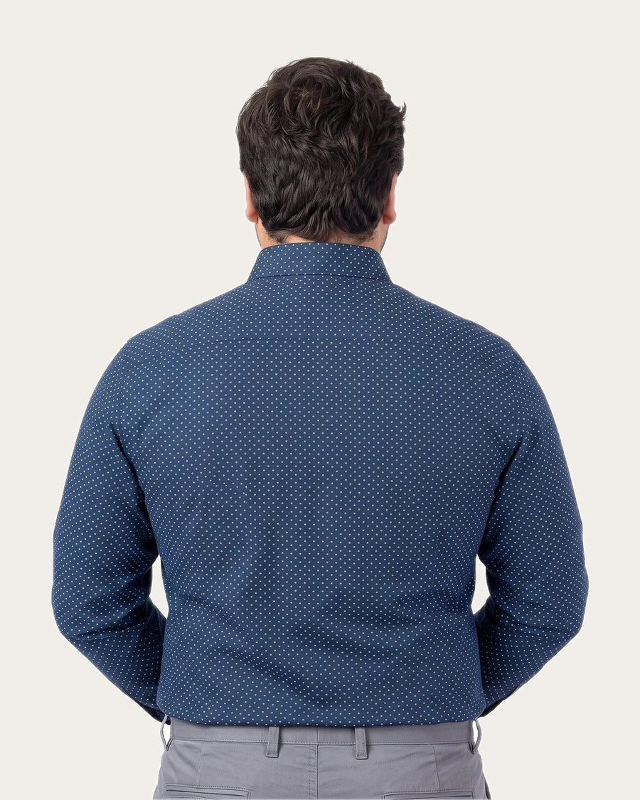 Camisa Hombre Fantasia Diseño Azul Marino · foto 2