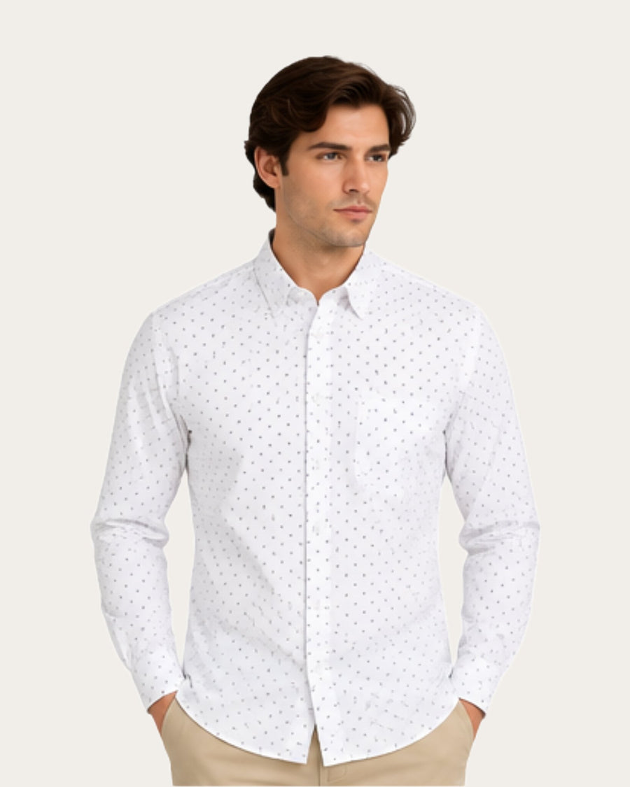 Camisa Hombre Greco Sport Blanco Con bolsillo · foto 4