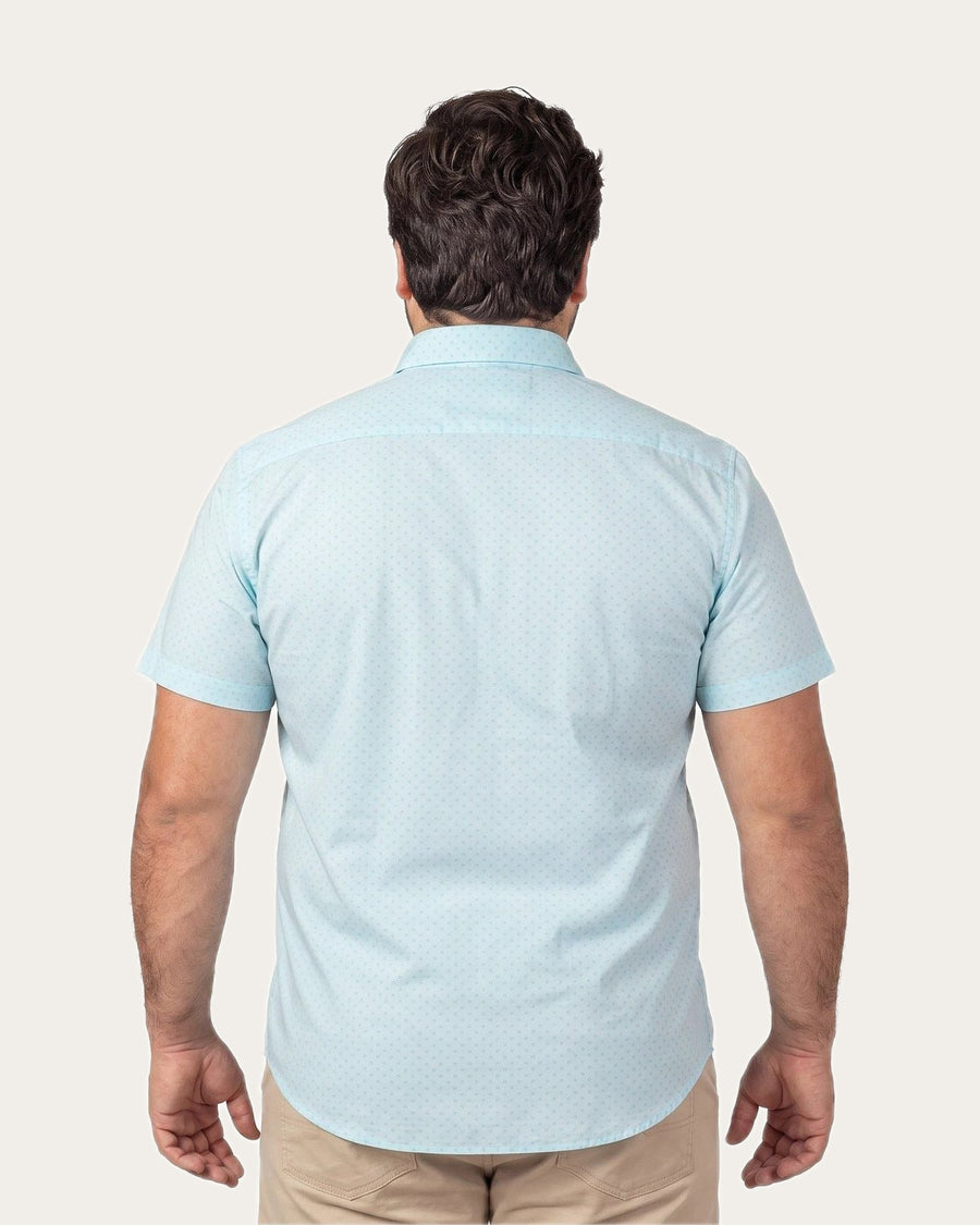 Camisa Hombre Manga Corta Celeste con Diseño KT · foto 2