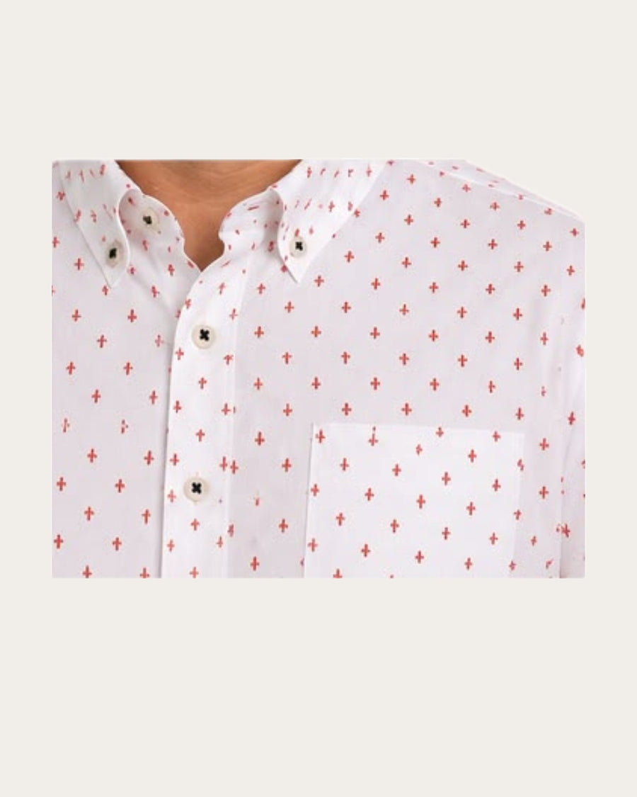 Camisa Hombre Manga Corta Diseño Blanca SG · foto 2