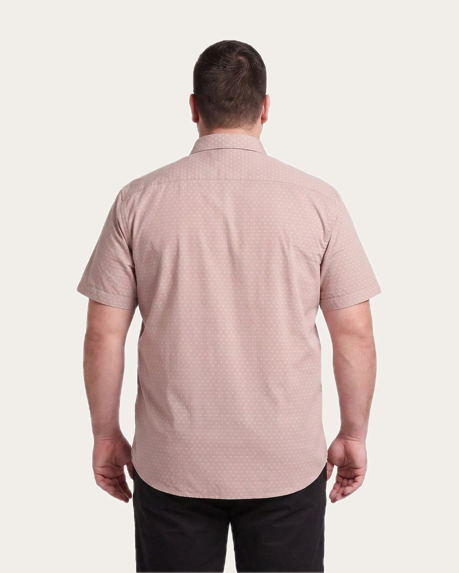 Camisa Hombre Manga Corta Dobby Sport Diseño Rosado · foto 2