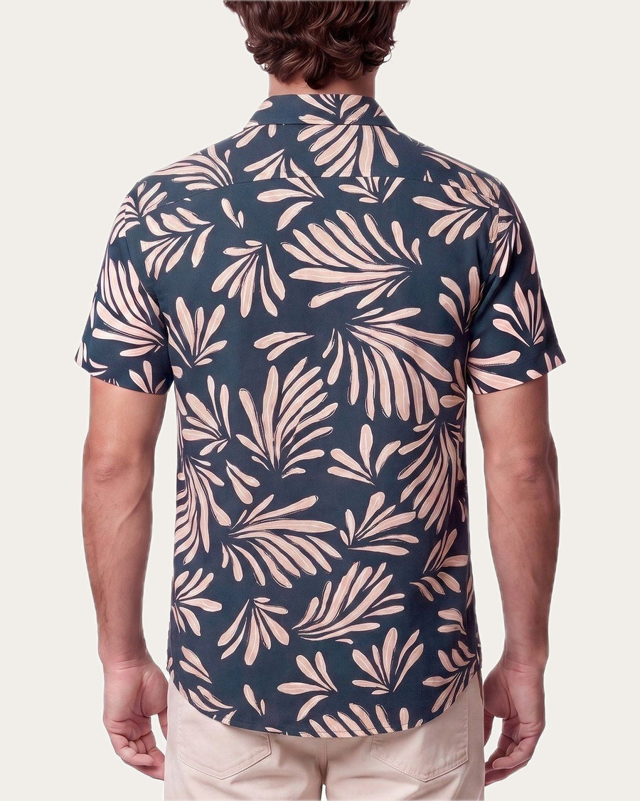 Camisa Hombre Manga Corta Viscosa Diseño Damasco · foto 2