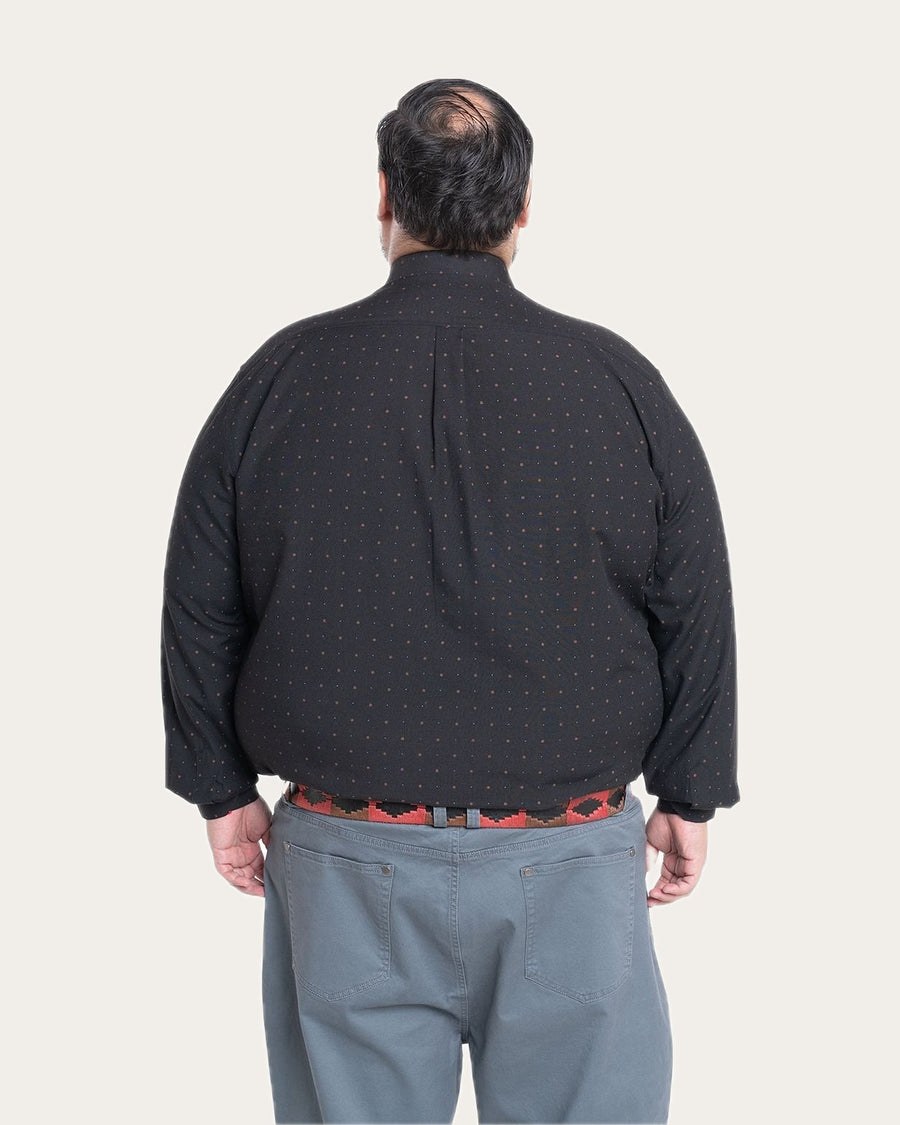Camisa Hombre Manga larga Estampada Negro Regular Fit KT · foto 2