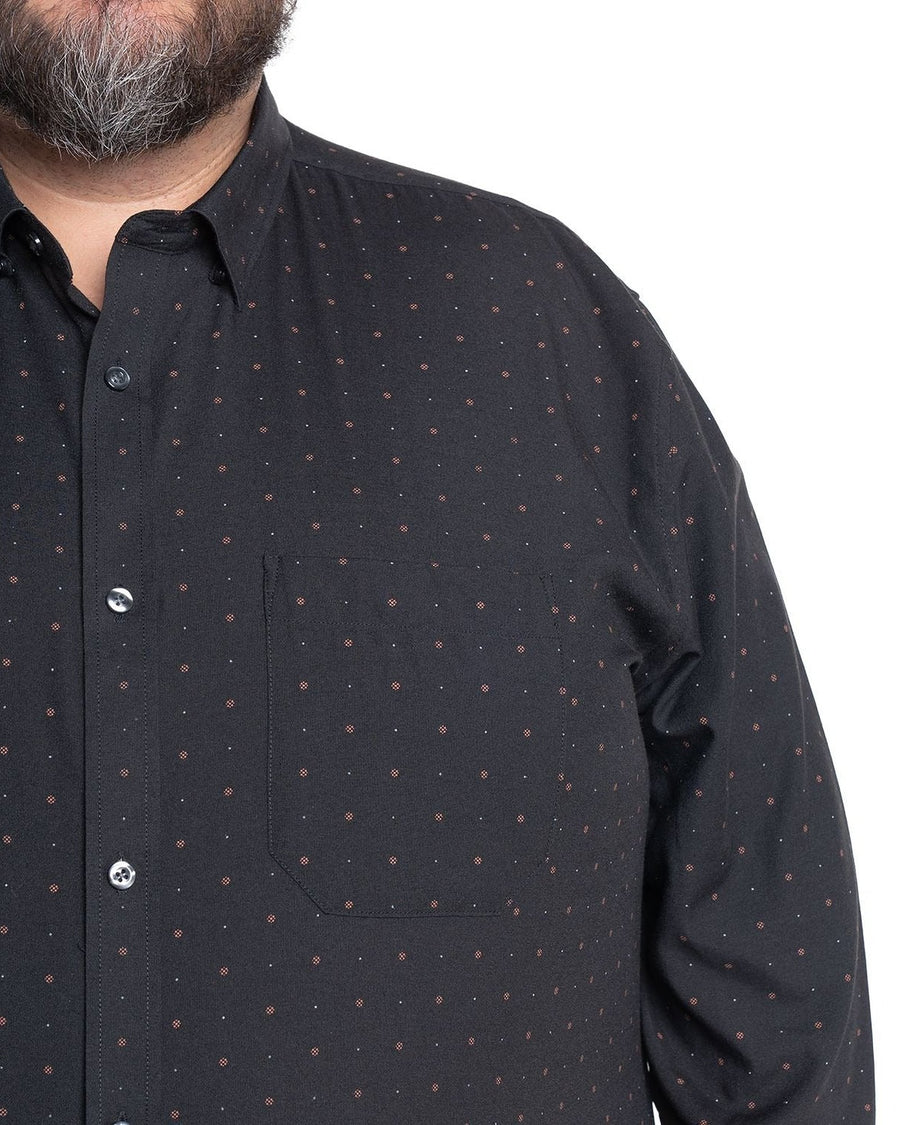 Camisa Hombre Manga larga Estampada Negro Regular Fit KT · foto 3