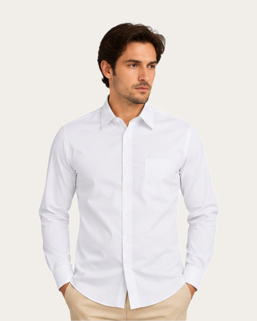 Camisa Hombre Reactive Blanca Sin Bolsillo · foto 3