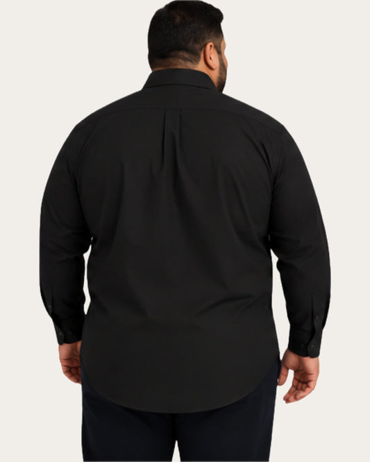 Camisa Hombre Reactive Negra Con Bolsillo