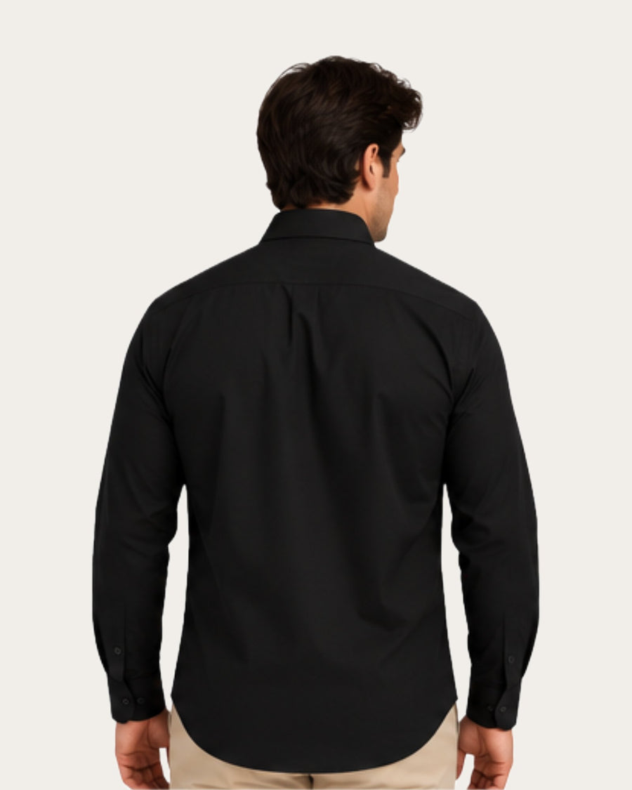 Camisa Hombre Reactive Negra Con Bolsillo · foto 4