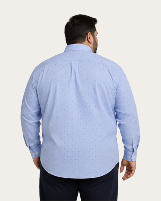 Camisa Hombre Silvino Azul Sport Con bolsillo