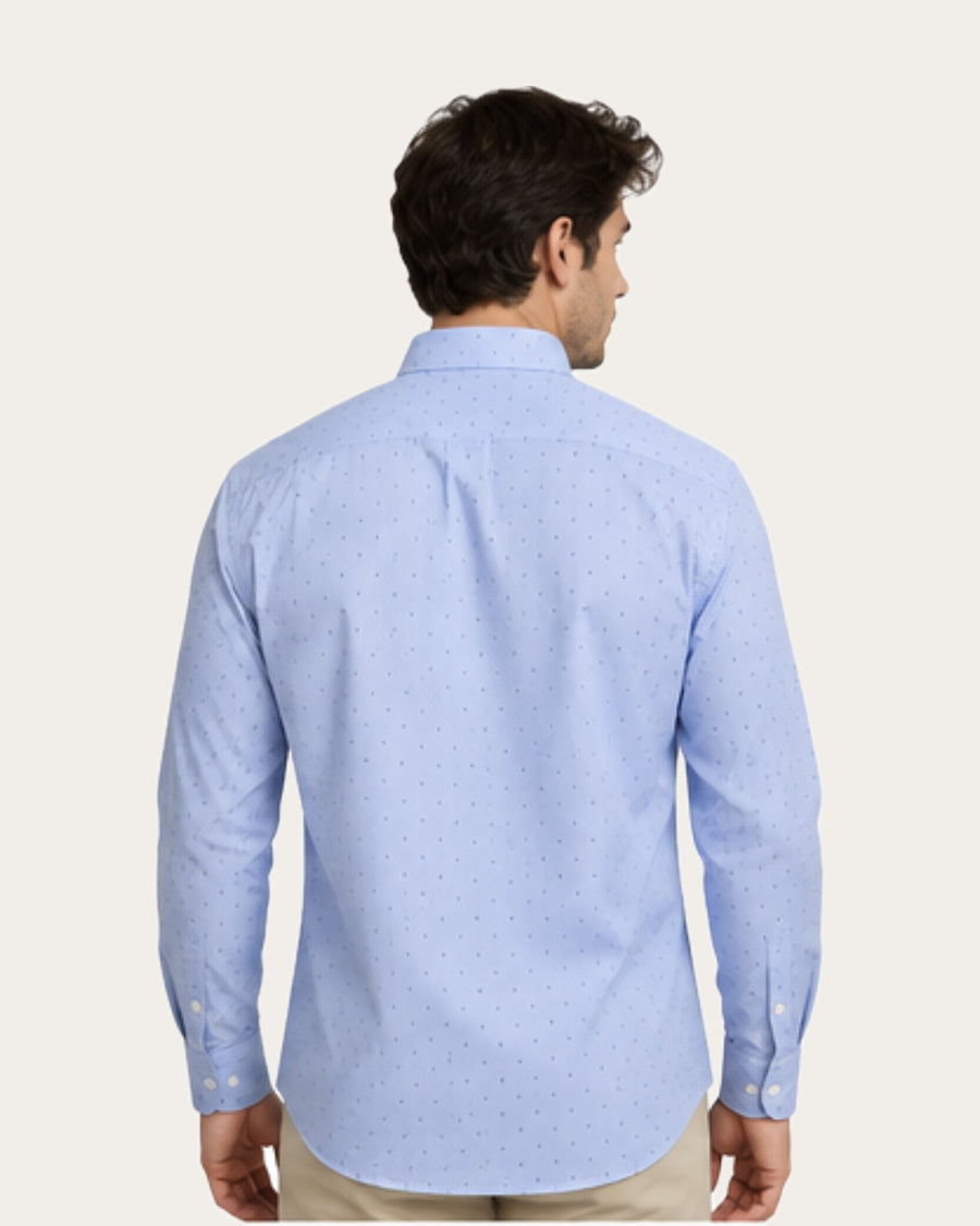 Camisa Hombre Silvino Azul Sport Sin bolsillo · foto 4