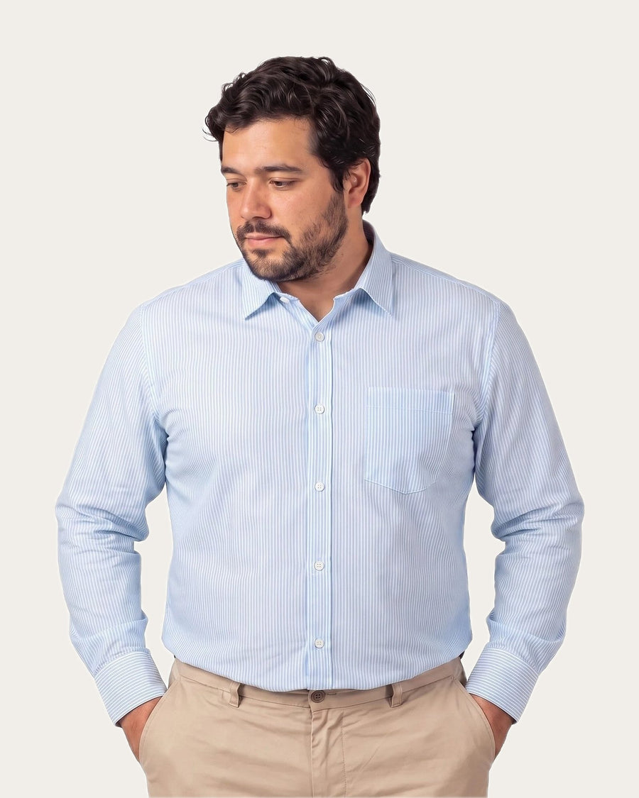 Camisa Hombre Smart Diseño Celeste Claro · foto 1