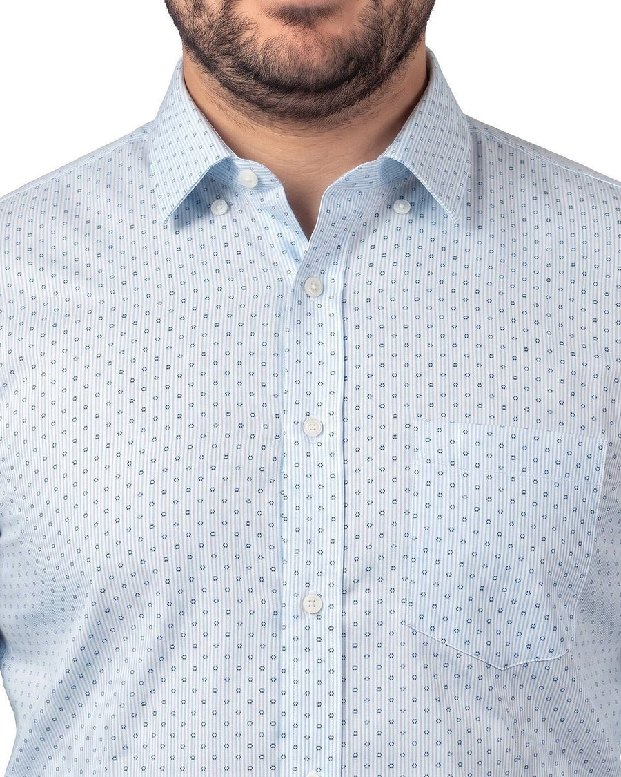 Camisa Hombre Smart Diseño Celeste Claro · foto 4