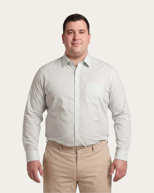 Camisa Hombre Smart Diseño Gris Claro