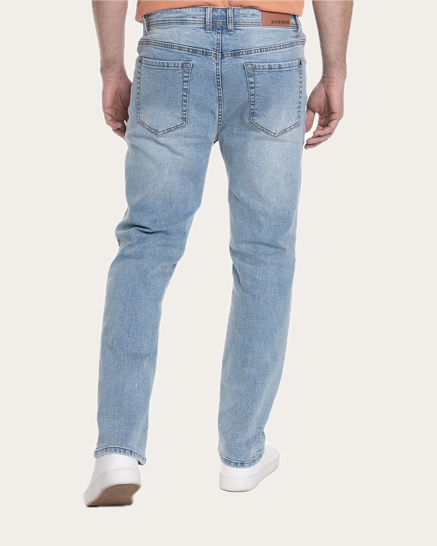 Pantalon Hombre Jeans Celeste Claro Berlin Regular Fit · foto 3