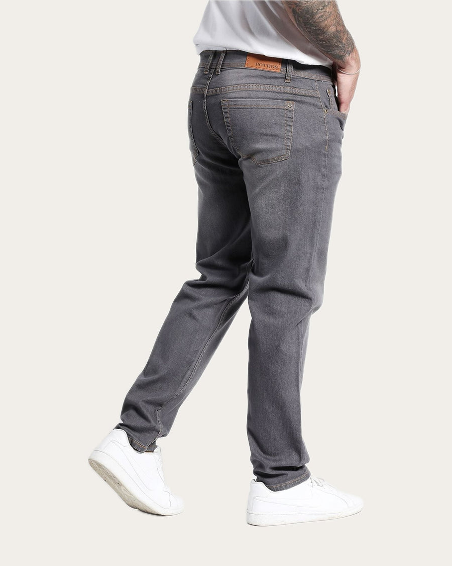 Pantalon Hombre Jeans Gris Oscuro Slim Fit Berlin PT · foto 2