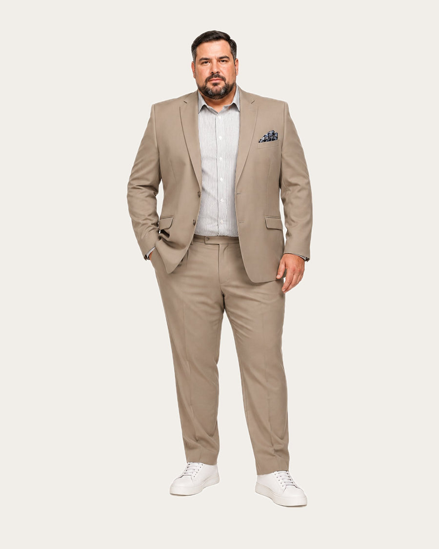 Traje Hombre Beige Minimat FL Talla Grande · foto 1